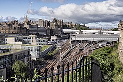 View of the station from Calton Hill