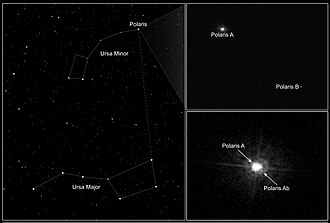 Polaris components as seen by the Hubble Space Telescope