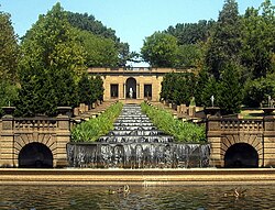 The Cascading Waterfall at Meridian Hill Park in Meridian Hill