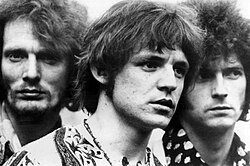 Baker, Bruce and Clapton of Cream, whose blues rock improvisation was a major factor in the development of the genre
