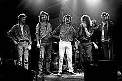 Bijelo Dugme in 1986; the group is generally considered the most popular band to exist on the Yugoslav rock scene.