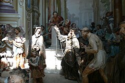 Francis led semi-naked for humility.