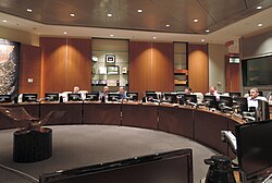 Meeting room of ICAO's Air Navigation Commission in July 2013