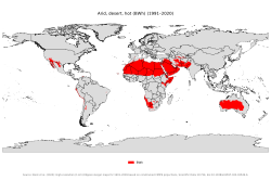 Regions with hot desert climates