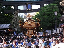Procession of the kami as part of the Fukagawa Matsuri festival in Tokyo
