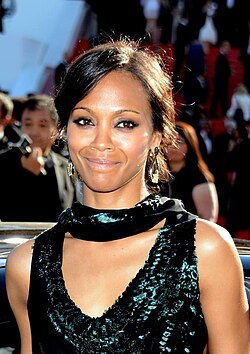 Saldaña at the 2014 Cannes Film Festival