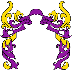 Mantling, purpure doubled or