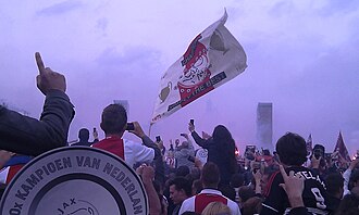 Ajax supporters celebrating the club's 30th Dutch national championship in 2011