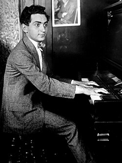 Berlin at his first job with a music publisher, aged 18