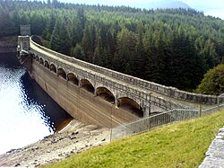 The Laggan Dam was constructed in 1934 to provide hydro-electric power for refining aluminium