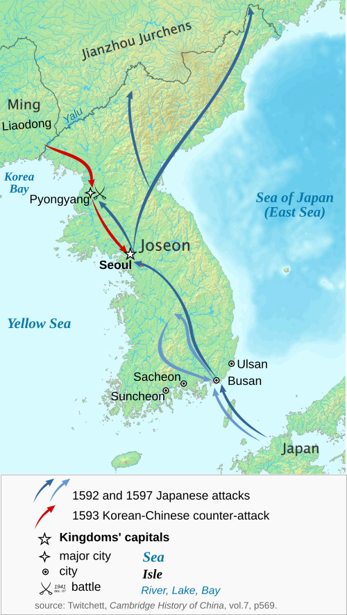 Map of invasions