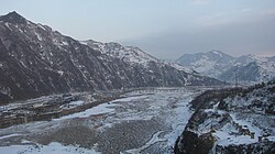 The Yalu near the Unbong Dam