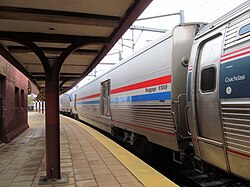 A Viewliner II baggage car at New London in 2016