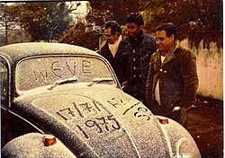 Snow at São Paulo state (Apiaí city) July 1975