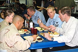 Williams aboard the amphibious assault ship USS Tarawa in the Persian Gulf, March 13, 2003