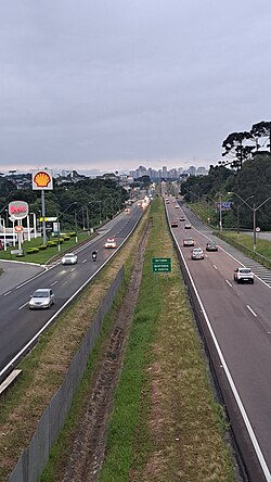 Rodovia do Café (Coffee Highway), one of the highways serving Curitiba.
