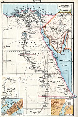 Detailed map of the Ptolemaic Egypt