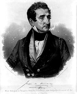 Joseph Marion Hernández of the Florida Territory, elected in 1822, was the first Hispanic American to serve in the United States Congress in any capacity.