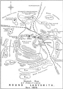 Sketch map of the positions in November 1899