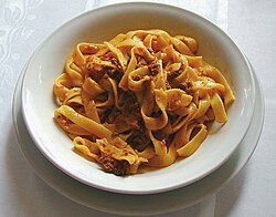 Tagliatelle with ragù