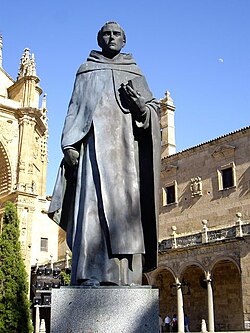 Statue of Francisco de Vitoria at San Esteban, Salamanca