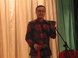 Octagonal drum performance on stage