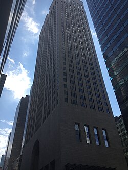AT&T 550 Madison Ave building, no longer corporate headquarters after 1992 (pictured 2021)