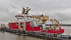 RRS Sir David Attenborough docked in Liverpool