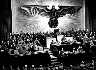 Adolf Hitler announcing the German declaration of war against the United States on 11 December 1941.