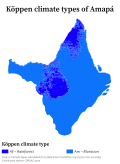 Köppen map for Amapá