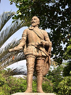 Statue of Miguel López de Legazpi in Cebu City, Philippines