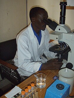 Analysing for helminth eggs in samples of feces from a dry toilet in Kenya