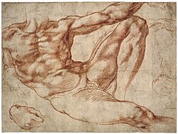Studies of a Reclining Male Nude, British Museum