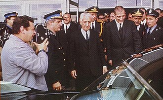 Illia with the Chilean president, Eduardo Frei Montalva in Mendoza.