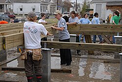 Volunteers from AmeriCorps in New Orleans, January 2006