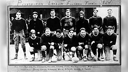 Rooney (front, far right) as a player with the J.P. Rooneys in 1924