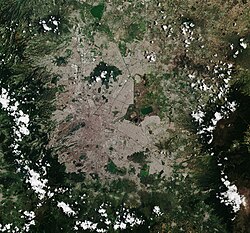 Satellite image of Mexico City