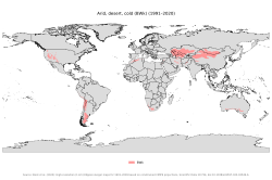 Regions with cold desert climates