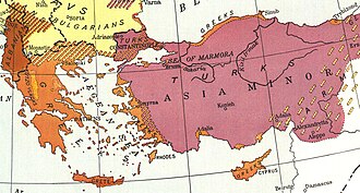 Distribution of ethnic groups in 1918, National Geographic