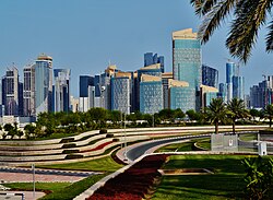 Doha Skyline and Qatar Petroleum District