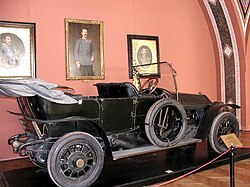 The 1910 Gräf & Stift Bois de Boulogne phaeton automobile in which Archduke Franz Ferdinand and his wife were assassinated. It is now displayed in the Museum of Military History in Vienna