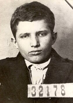 Ceaușescu, at age 15, detained at Doftana prison, 1933