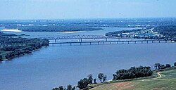 The Mississippi River at the Chain of Rocks just north of St. Louis (2005)