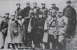 Leaders of the Red Second Front Army after the Long March: front row from left: Guan is in the front third from left