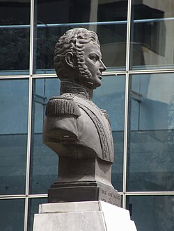 Bust of O'Higgins in Bogotá