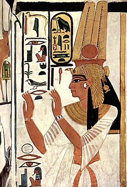 Tomb wall depicting Nefertari