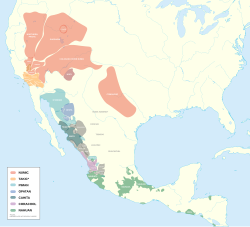 Pre-contact distribution of Uto-Aztecan languages