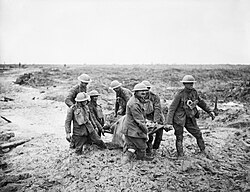 Stretcher bearers, Passchendaele, August 1917