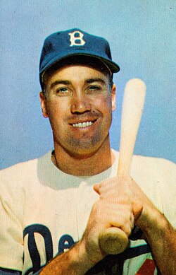Hall of Fame OF Duke Snider (1947–1962), a native of Compton, California