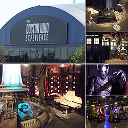 Exhibits in the Doctor Who Experience, Cardiff Bay, in 2015